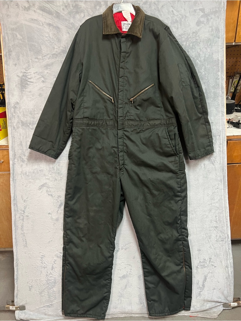 Vtg Walls Zero-Zone Insulated Coveralls Mens XXL Regular Dark Grey Workwear Suit